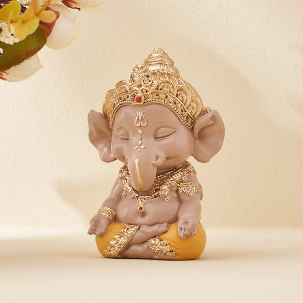 Meditative Ganesha Idol – A Symbol of Stillness & Strength - Karigaari India Aesthetic Home Decor