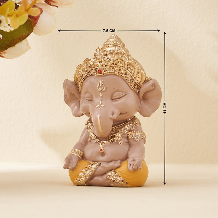 Meditative Ganesha Idol – A Symbol of Stillness & Strength - Karigaari India Aesthetic Home Decor