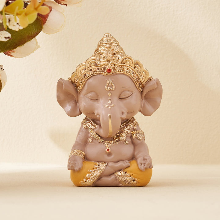 Meditative Ganesha Idol – A Symbol of Stillness & Strength - Karigaari India Aesthetic Home Decor