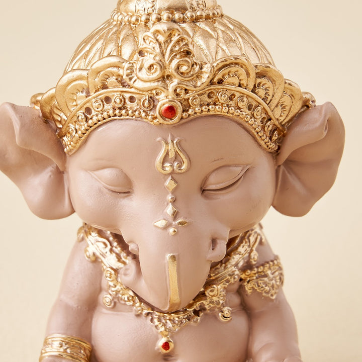 Meditative Ganesha Idol – A Symbol of Stillness & Strength - Karigaari India Aesthetic Home Decor