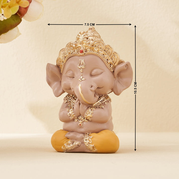 Namaste Ganesha Idol – Invite Grace, Gratitude & Good Vibes - Karigaari India Aesthetic Home Decor