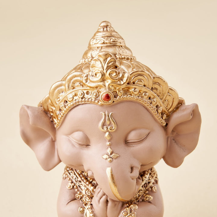 Namaste Ganesha Idol – Invite Grace, Gratitude & Good Vibes - Karigaari India Aesthetic Home Decor