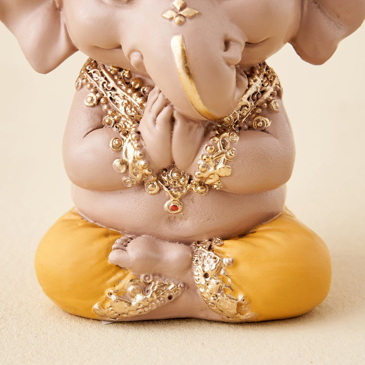Namaste Ganesha Idol – Invite Grace, Gratitude & Good Vibes - Karigaari India Aesthetic Home Decor
