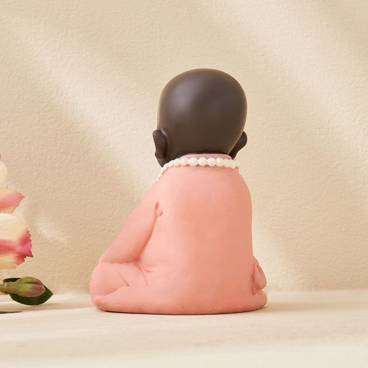 Corsica Set of 3 Polyresin Mini Monk Figurines - Karigaari India Aesthetic Home Decor