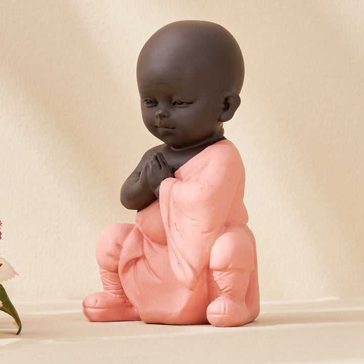Corsica Set of 3 Polyresin Kung Fu Mini Monks - Karigaari India Aesthetic Home Decor