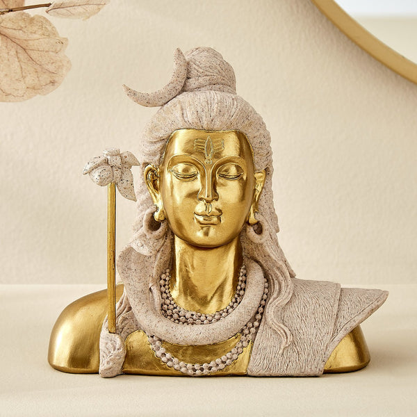 Resin Shiv Figurine for Home Temple & Daily Worship – Lord Shiva Idol for Pooja Room, Spiritual Décor & Gifting