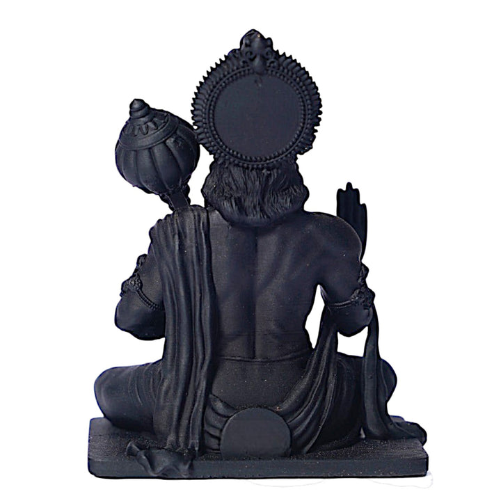 Black Resin Lord Hanuman Statue - Hindu Deity Figurine - Spiritual Home Decor - Religious Gift - Karigaari India Aesthetic Home Decor
