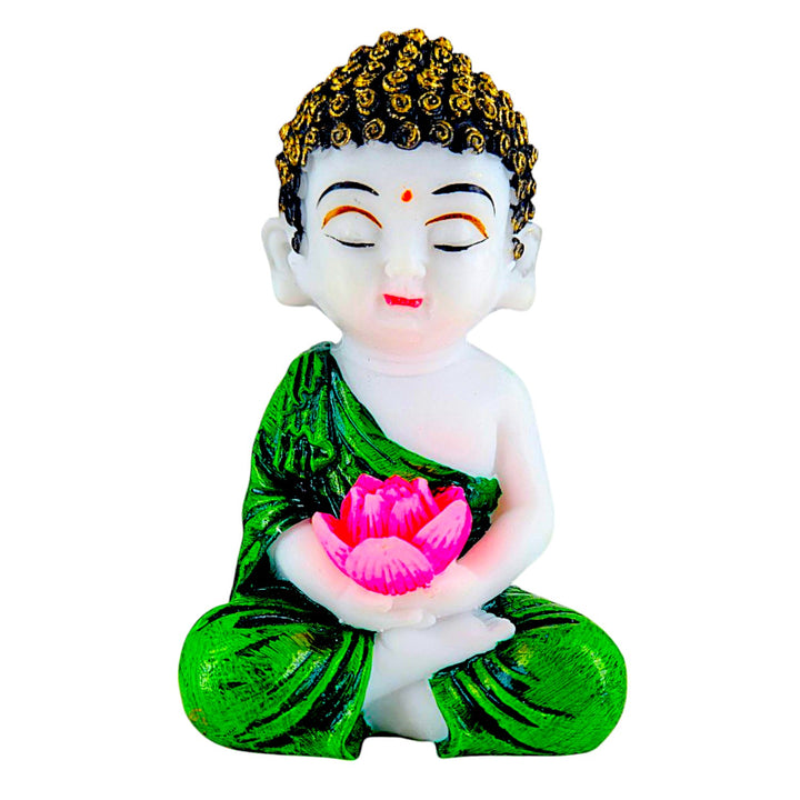 Adorable Baby Buddha Resin Statue - Peaceful Home Decor & Spiritual Gift - Karigaari India Aesthetic Home Decor