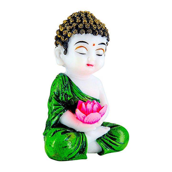 Adorable Baby Buddha Resin Statue - Peaceful Home Decor & Spiritual Gift - Karigaari India Aesthetic Home Decor