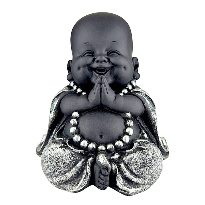 Smiling Buddha Monk Idol for Home Decor | Feng Shui Good Luck Statue | Spiritual Gift - Karigaari India Aesthetic Home Decor