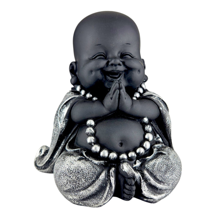 Smiling Buddha Monk Idol for Home Decor | Feng Shui Good Luck Statue | Spiritual Gift - Karigaari India Aesthetic Home Decor