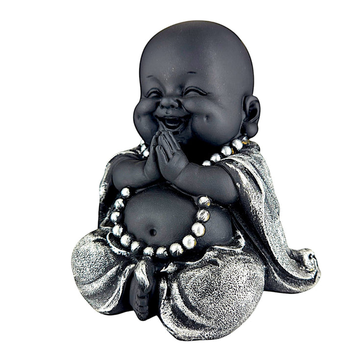 Smiling Buddha Monk Idol for Home Decor | Feng Shui Good Luck Statue | Spiritual Gift - Karigaari India Aesthetic Home Decor