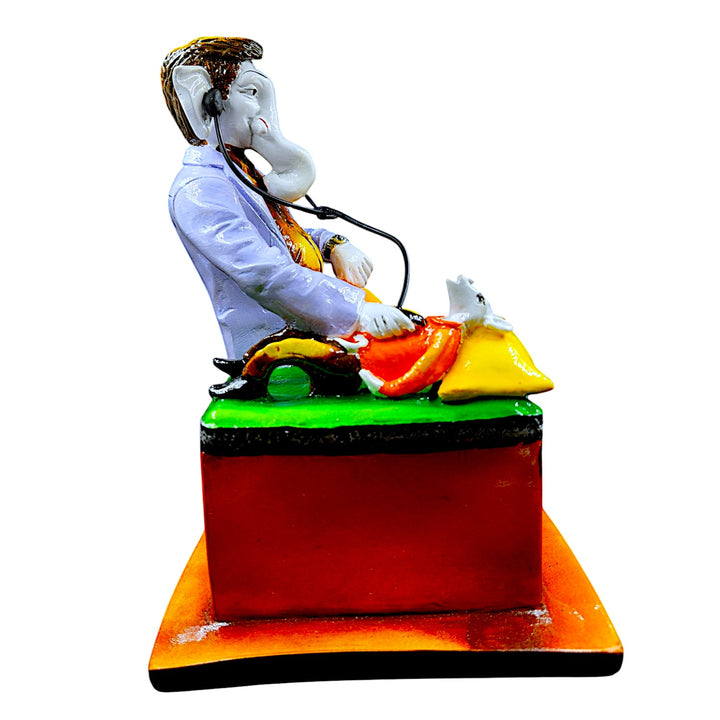Blessings of Health with Doctor Ganpati Idol Resin Showpiece for Good Vibes - Karigaari India Aesthetic Home Decor