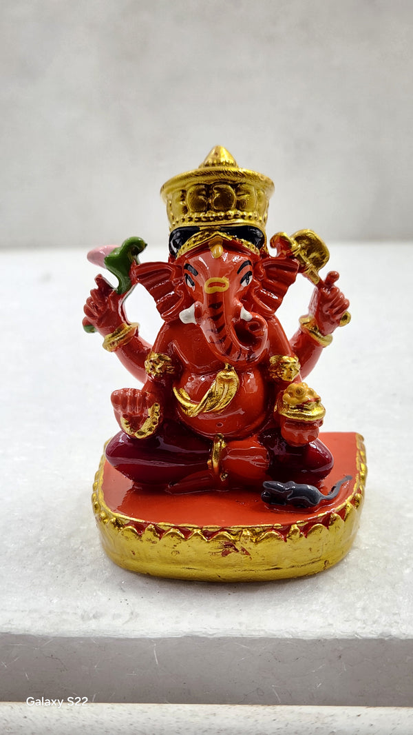 Auspicious Lord Ganesha Idol - Resin Statue for Prosperity, Wisdom & Home Blessings