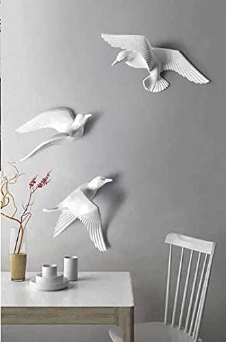 White Dove Wall Decor - Minimalist Flying Bird Set - Karigaari India Aesthetic Home Decor