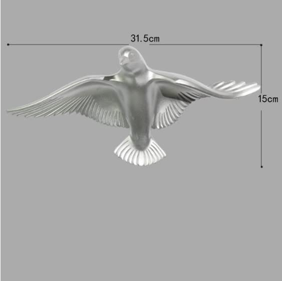 Karigaari Silver Flying Birds Resin Wall Art - Karigaari India Aesthetic Home Decor