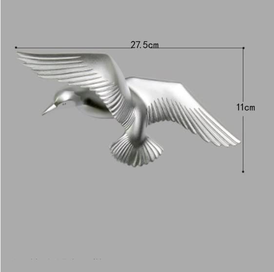 Karigaari Silver Flying Birds Resin Wall Art - Karigaari India Aesthetic Home Decor