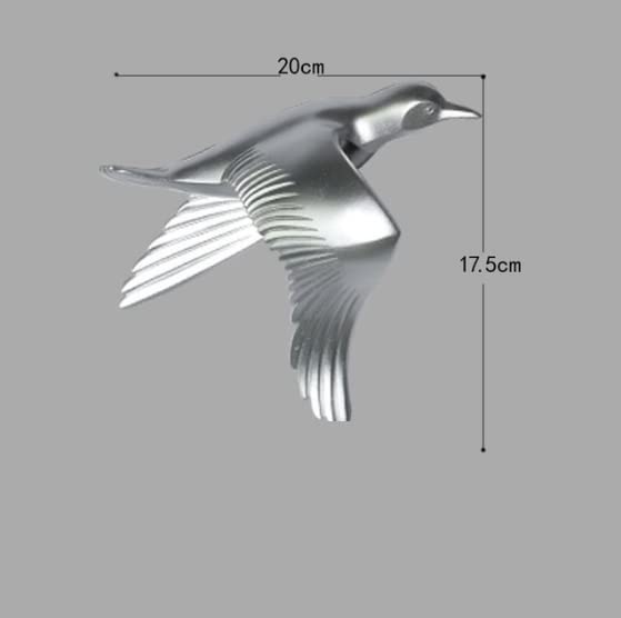 Karigaari Silver Flying Birds Resin Wall Art - Karigaari India Aesthetic Home Decor