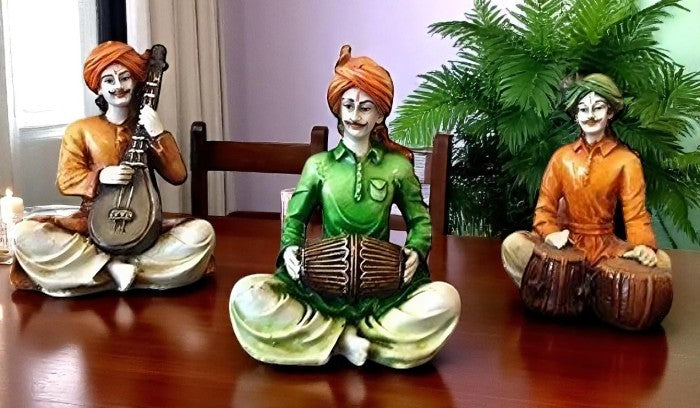 Rajasthani Village Craftspeople Traditional Indian Artisan Trio - Karigaari India Aesthetic Home Decor