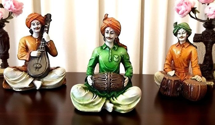 Rajasthani Village Craftspeople Traditional Indian Artisan Trio - Karigaari India Aesthetic Home Decor
