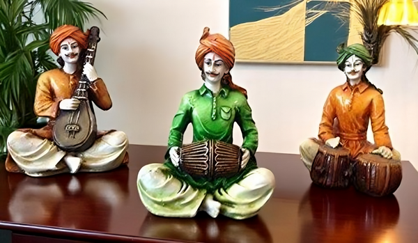 Rajasthani Village Craftspeople Traditional Indian Artisan Trio - Karigaari India Aesthetic Home Decor