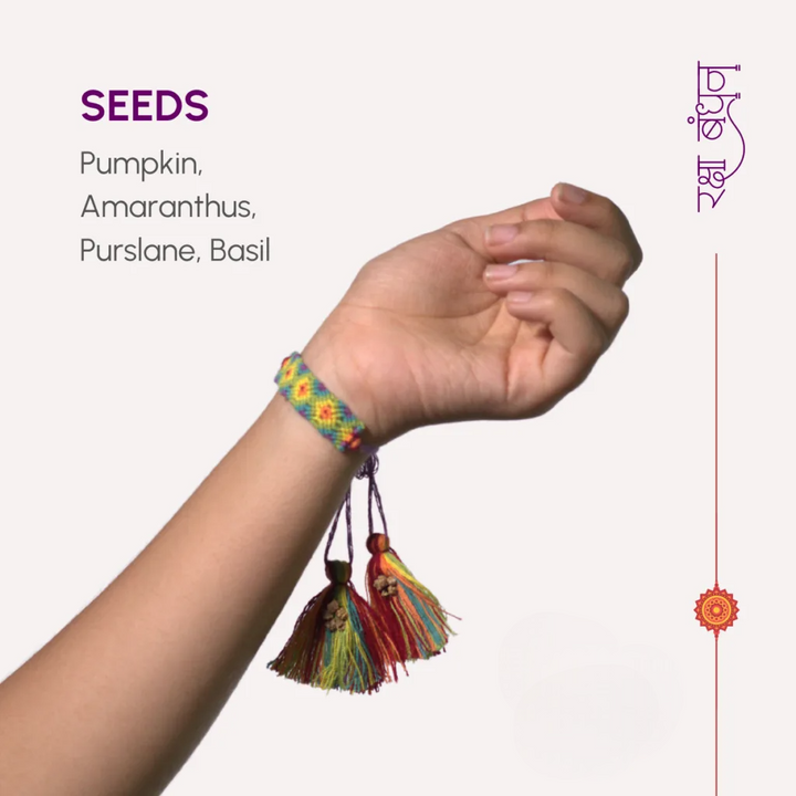 Seed Bands (Rakhi) Best Seller Pack of 1 | Seeds of Love, Threads of Bond - Karigaari India Aesthetic Home Decor