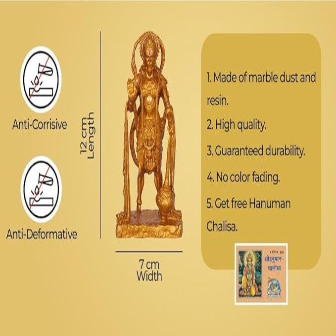 Divine Resin Hanuman Idol for Puja - Karigaari India Aesthetic Home Decor