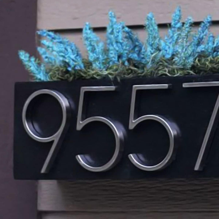 Engineering Wooden Slim Planter Number Plate - Karigaari India Aesthetic Home Decor