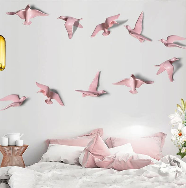 Handcrafted Swallow Flock Decor - Set 12 - Karigaari India Aesthetic Home Decor