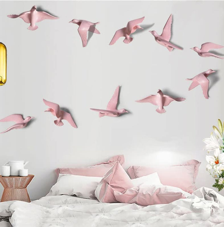 Handcrafted Swallow Flock Decor - Set 12 - Karigaari India Aesthetic Home Decor
