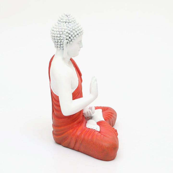 Zen Meditating Buddha Statue Black & Grey Resin Idol - Karigaari India Aesthetic Home Decor