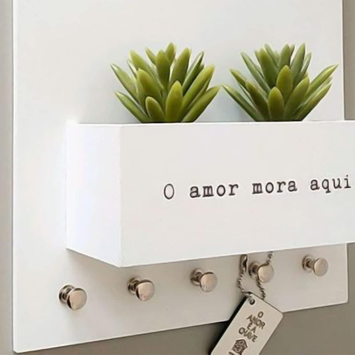 Stylish White MDF Engineering Wood Planter Number Plate for House Decor - Karigaari India Aesthetic Home Decor