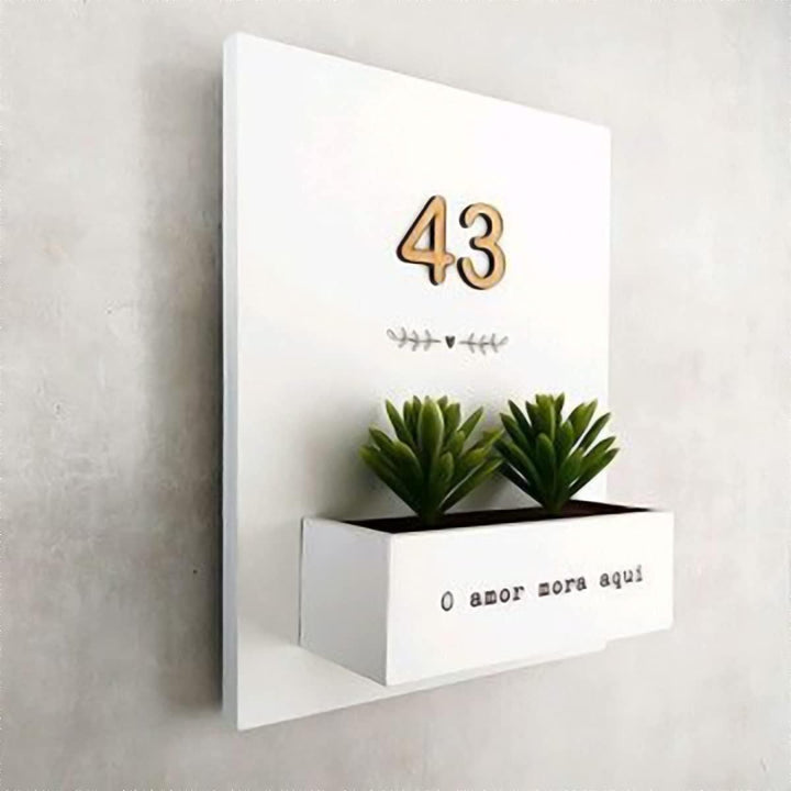Handcrafted Customized/Personilized Designer Vertical House Number Tag - Karigaari India Aesthetic Home Decor