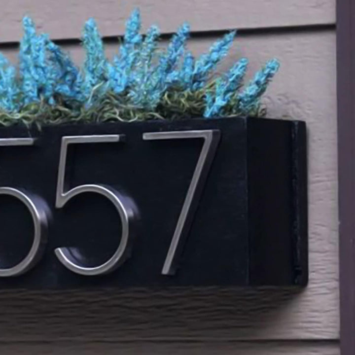 Engineering Wooden Slim Planter Number Plate - Karigaari India Aesthetic Home Decor