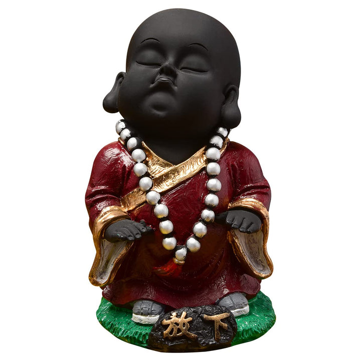 Handcrafted Ployresin Black And Brown  Lord Buddha Statue Showpiece Home Decor/Office Decor/Spiritual Gift - Karigaari India Aesthetic Home Decor
