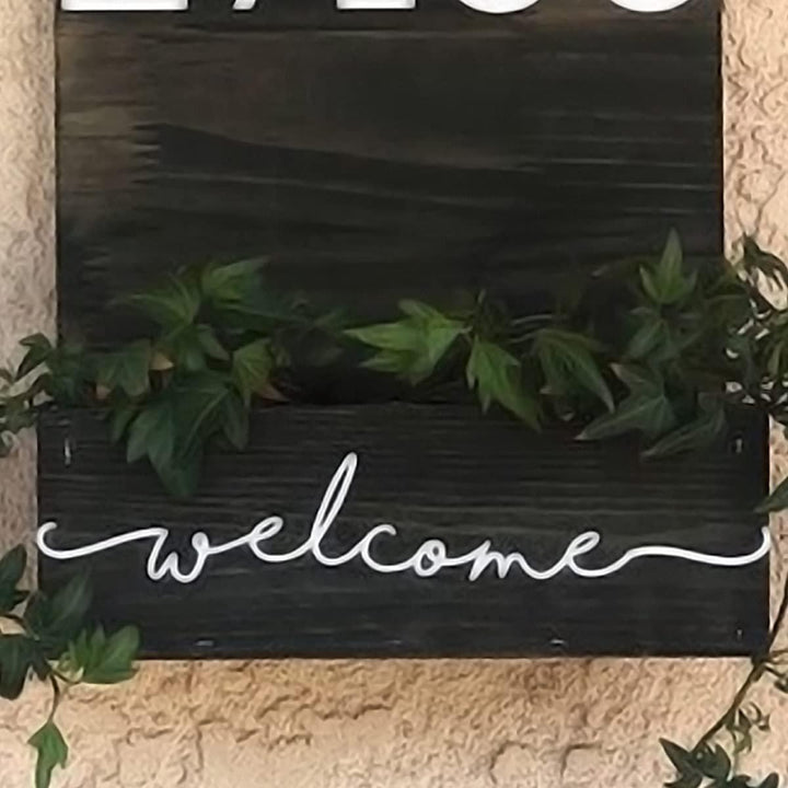 Custom Wood: Handcrafted House Number Plaque for House Decor - Karigaari India Aesthetic Home Decor