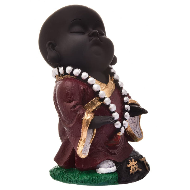 Handcrafted Ployresin Black And Brown  Lord Buddha Statue Showpiece Home Decor/Office Decor/Spiritual Gift - Karigaari India Aesthetic Home Decor