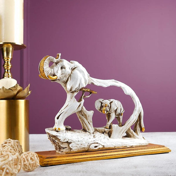 "Together Always" Resin Elephant & Baby Figurine – Symbol of Family Love & Strength