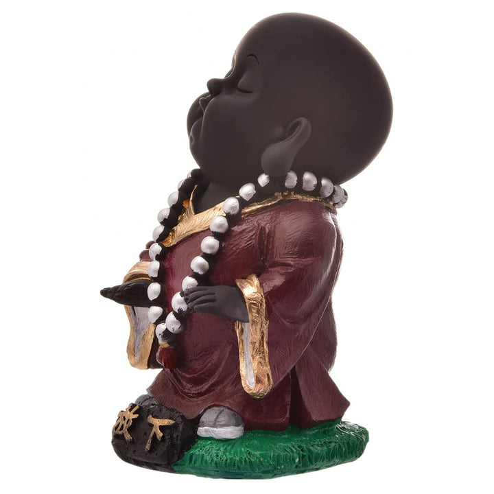 Handcrafted Ployresin Black And Brown  Lord Buddha Statue Showpiece Home Decor/Office Decor/Spiritual Gift - Karigaari India Aesthetic Home Decor