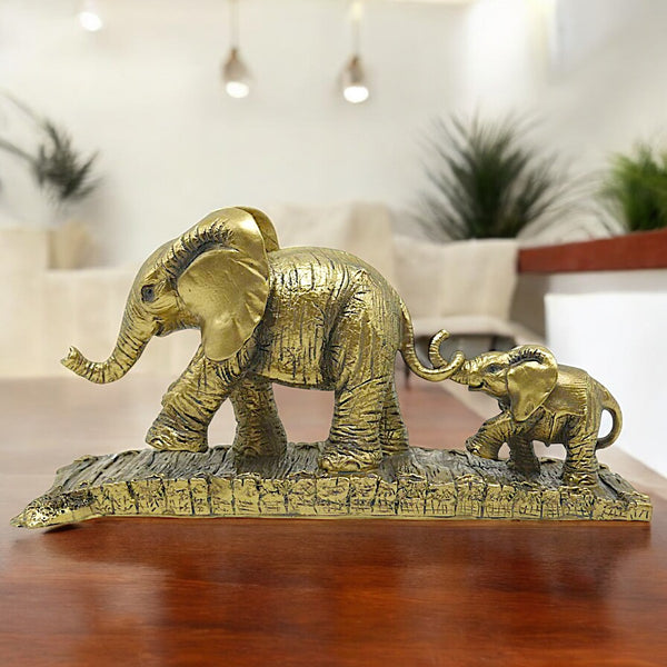Antique Finish Resin Elephant Statue for Home Decor