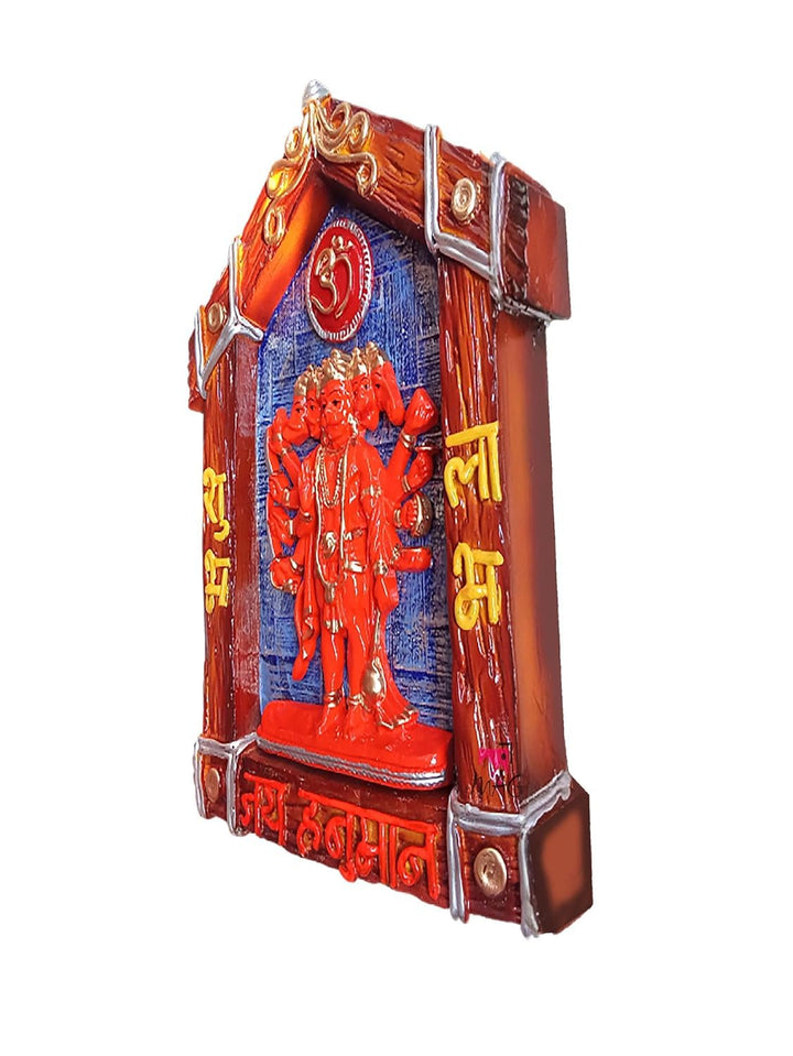 Mag Panchmukhi Hanumanji Vastu Mural & Wall Hanging - Karigaari India Aesthetic Home Decor