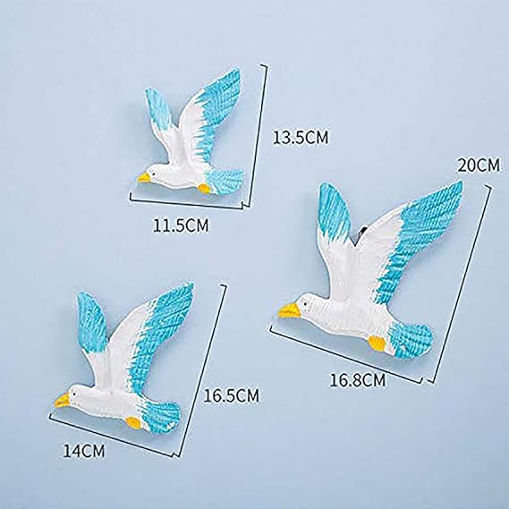 Mediterranean Style Bird Wall Art - Set of Three - Karigaari India Aesthetic Home Decor