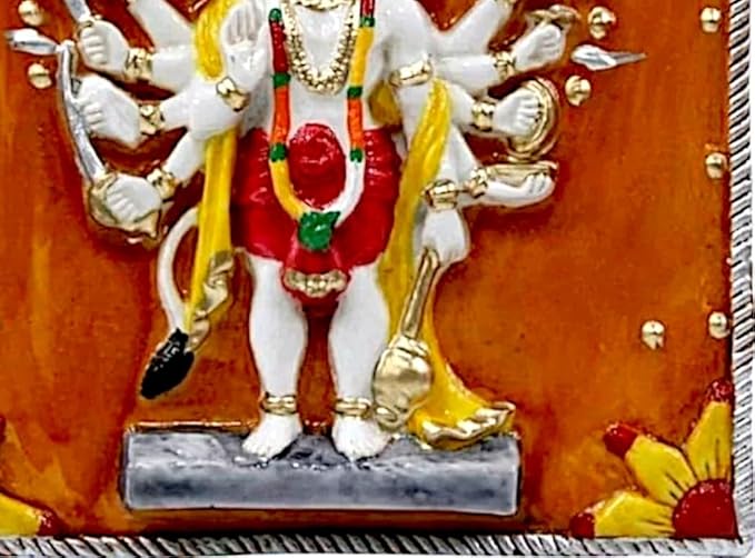 Vibrant Panchmukhi Hanuman Wall Art Decor - Karigaari India Aesthetic Home Decor