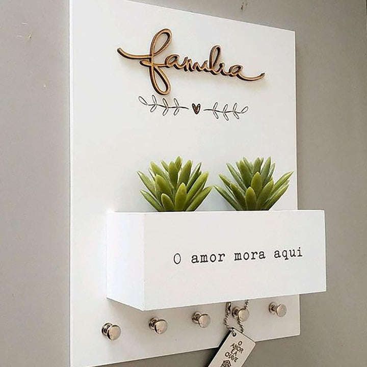 Stylish White MDF Engineering Wood Planter Number Plate for House Decor - Karigaari India Aesthetic Home Decor