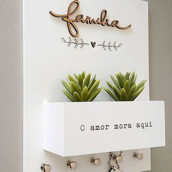 Stylish White MDF Engineering Wood Planter Number Plate for House Decor - Karigaari India Aesthetic Home Decor