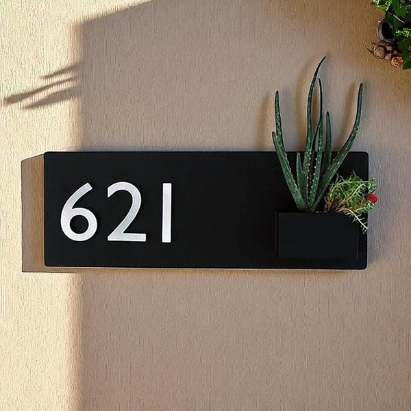 Rustic Wooden Finish Outdoor Wooden Number Plate - Karigaari India Aesthetic Home Decor