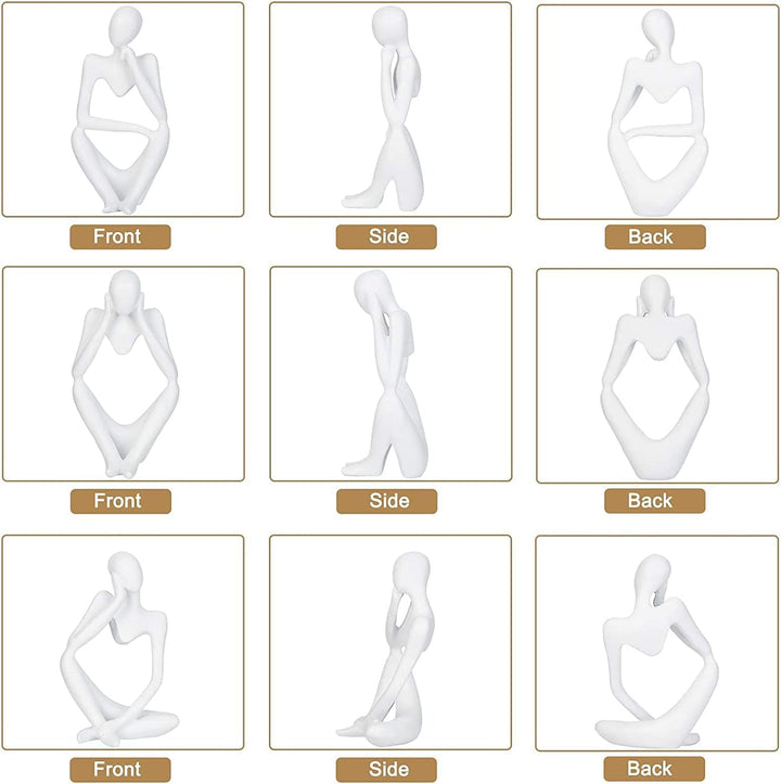 Abstract Meditative Thinker Statues Mindfulness-Inspired Decor for Modern Homes - Karigaari India Aesthetic Home Decor