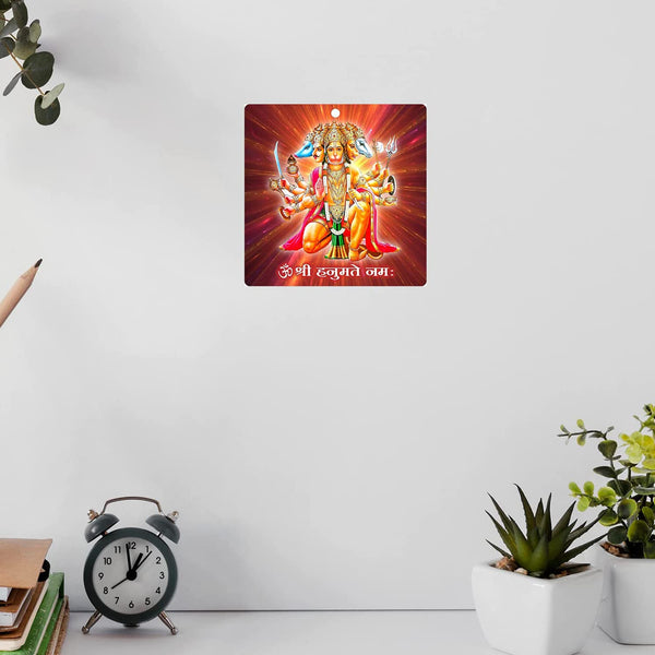 Sacred Resin Hanuman Wall Art  | Powerful Lord Hanuman Decor for Home & Office | Spiritual Gifting, Strength & Blessings
