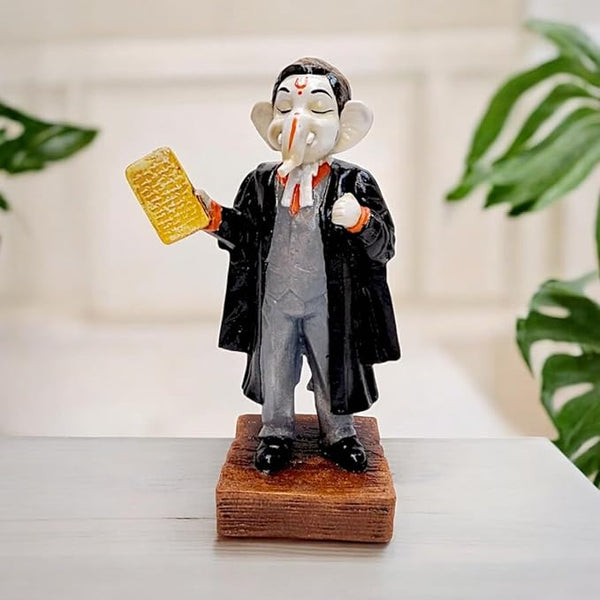 Lawyer Ganpati Bappa Figurine - Unique Gift - Karigaari India Aesthetic Home Decor