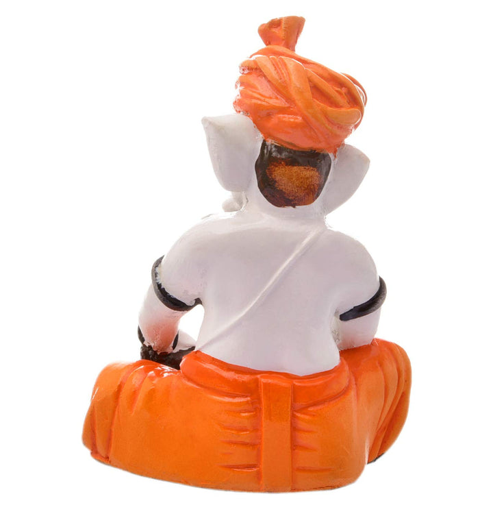 Musician Ganesha Idol with Harmonium Resin Decorative Ganpati Statue for Home Decor & Festive Gifts - Karigaari India Aesthetic Home Decor